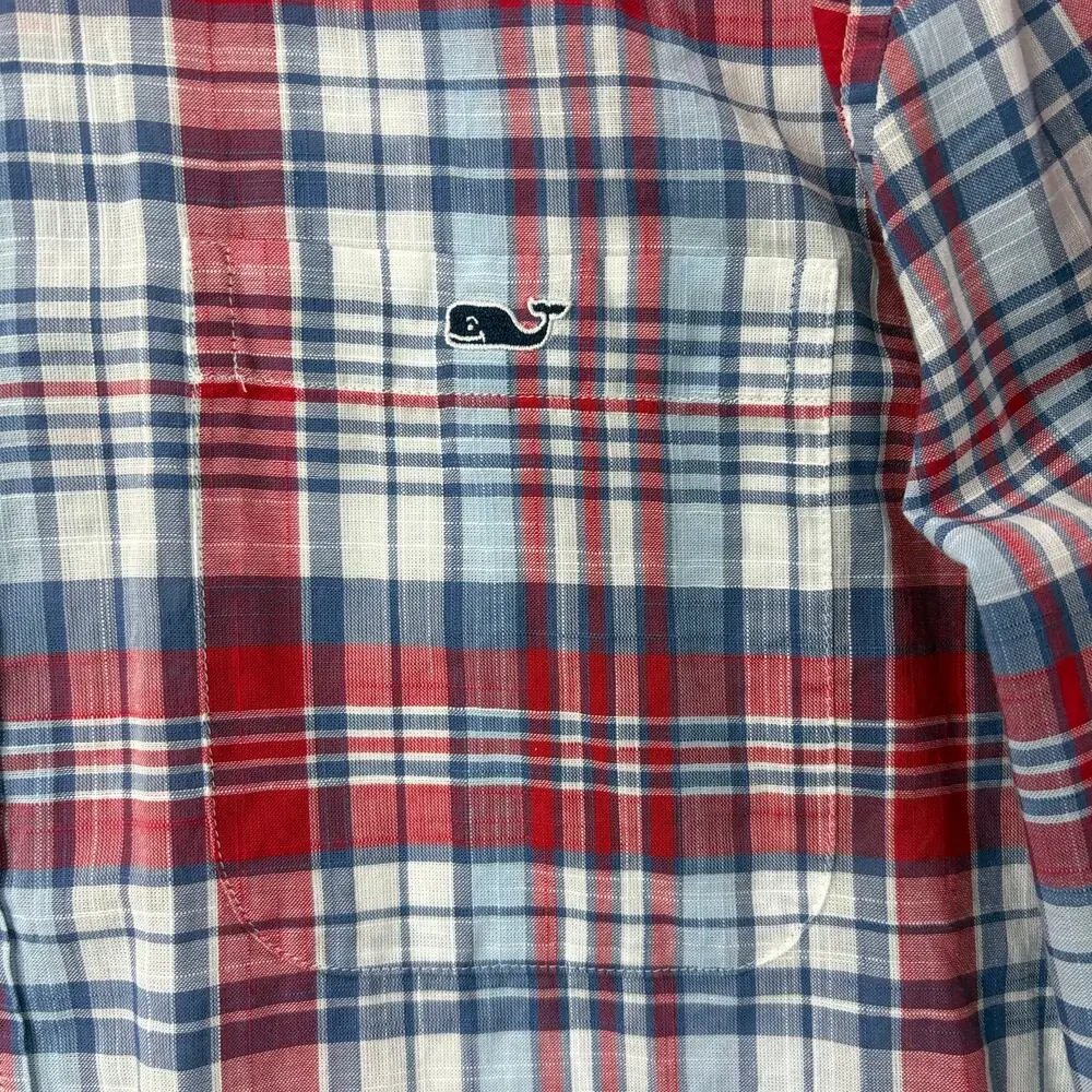 Vineyard Vines Mens Size M Classic Fit Tucker Shirt Button Up‎ Cotton Plaid